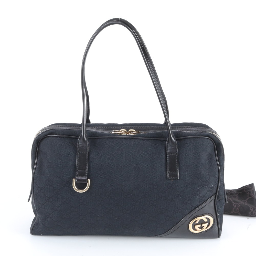 ■美品 グッチ GGキャンバスニューブリット インターロッキングG