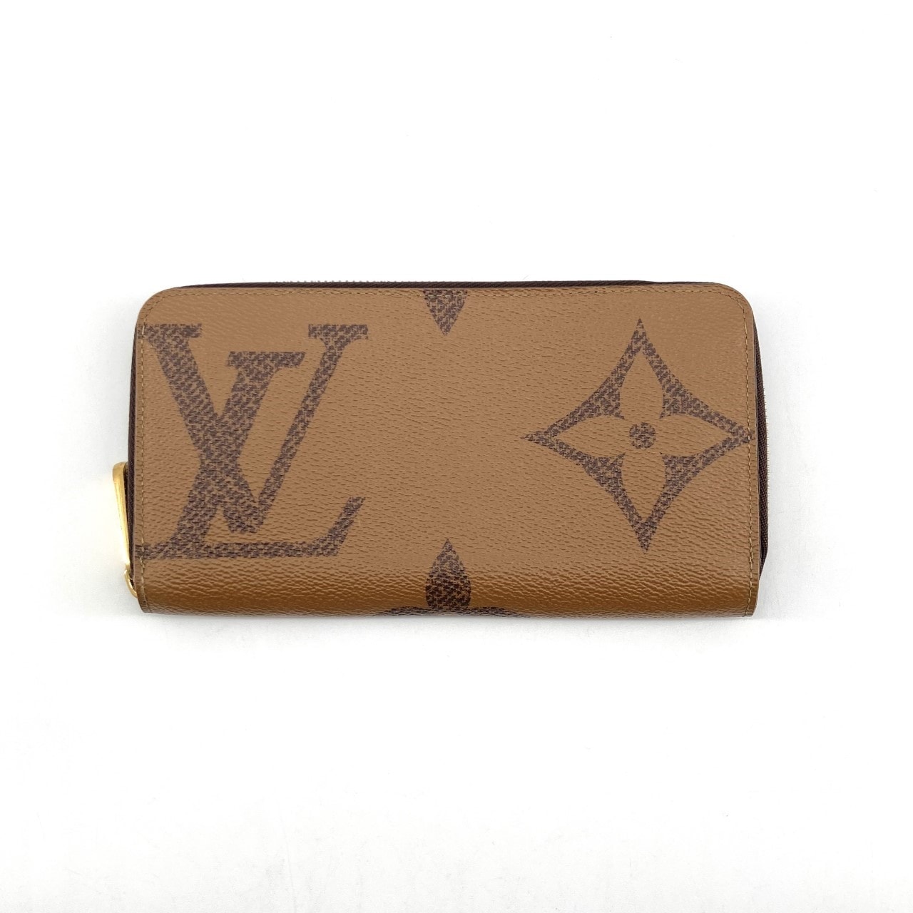 LOUIS VUITTON(ルイ・ヴィトン) モノグラム ジャイアント リバース ジッピーウォレット ラウンドファスナー M69353 長財布 ベージュ×ブラウン