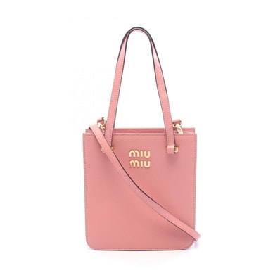 ミュウ ミュウ Miu Miu マドラス 2WAY ハンドバッグ バッグ レザー レディース ピンク系 【中古】