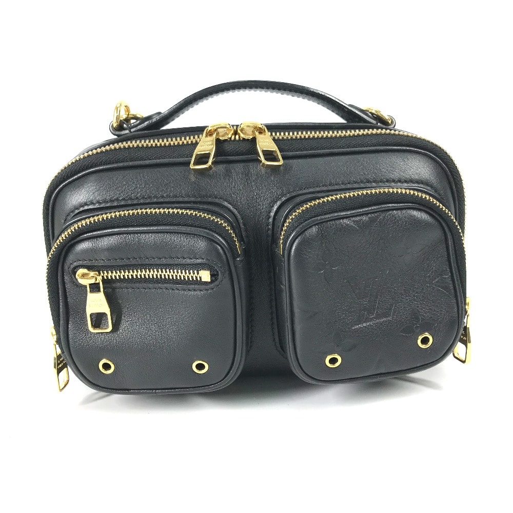 ルイヴィトン LOUIS VUITTON ユーティリティ クロスボディ M80450 モノグラム カバン 斜め掛け 2WAY ポシェット ショルダーバッグ レザー ブラック