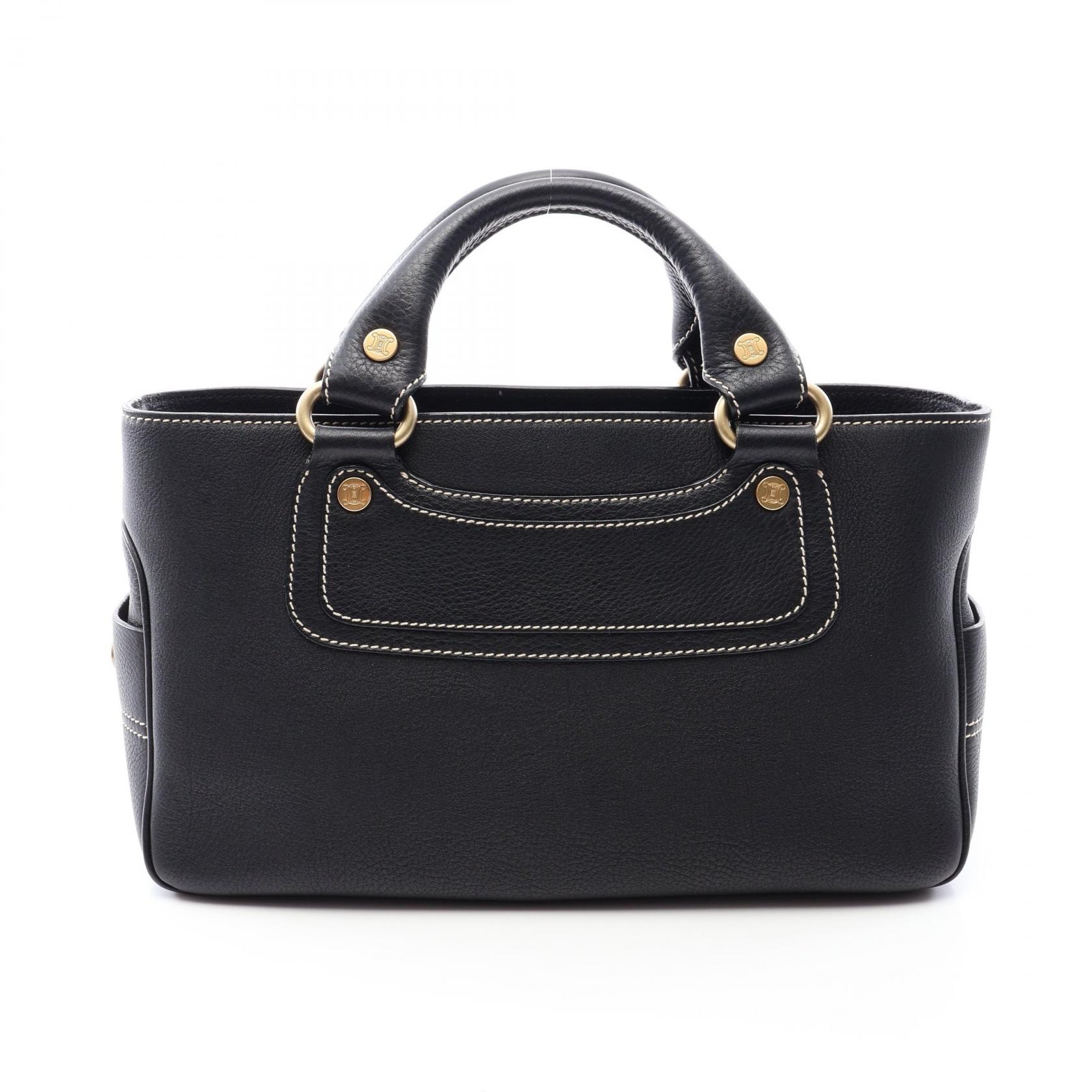 セリーヌ CELINE ブギーバッグ ハンドバッグ バッグ レザー レディース ブラック系 【中古】