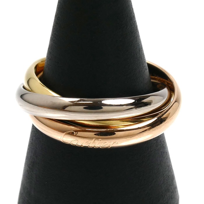 CARTIER カルティエ K18PG ピンクゴールド K18YG イエローゴールド K18WG トリニティ クラシック リング・指輪 B4234256 16号 56 10.6g レディース【中古】【美品】