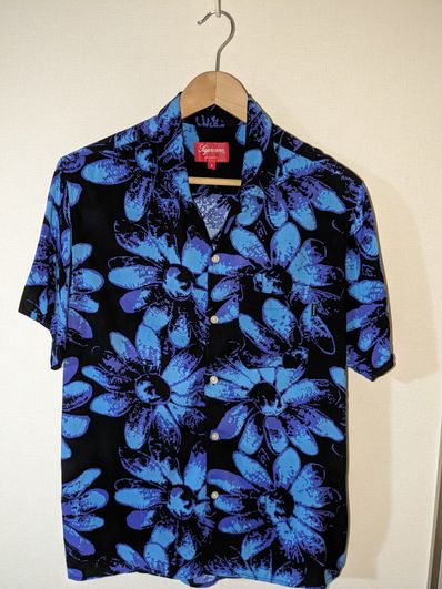 Supreme Daisy Rayon Shirt "Black/Blue"