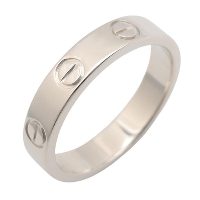 カルティエ CARTIER ミニラブリング リング・指輪 ジュエリー K18WG(ホワイトゴールド) メンズ レディース シルバー系 B4085100 【中古】