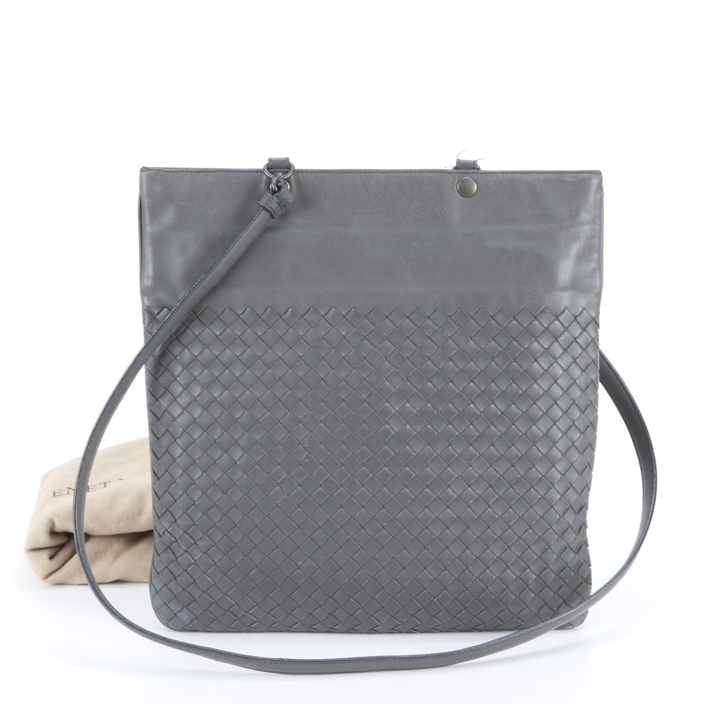 ■美品 ボッテガヴェネタ イントレチャート編みこみショルダーバッグ
