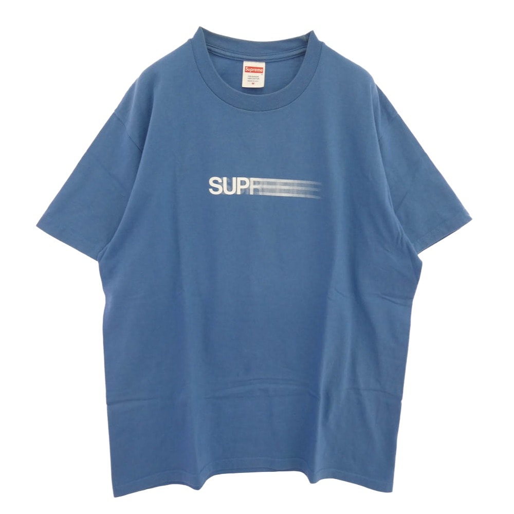 Supreme シュプリーム Tシャツ 23SS Motion Logo Tee モーション ロゴ 半袖 Tシャツ ライトブルー系 M【中古】