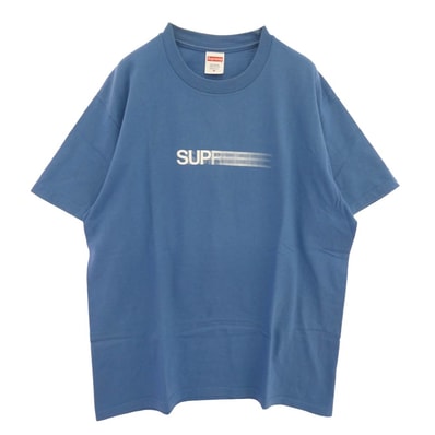 Supreme シュプリーム Tシャツ 23SS Motion Logo Tee モーション ロゴ 半袖 Tシャツ ライトブルー系 M【中古】
