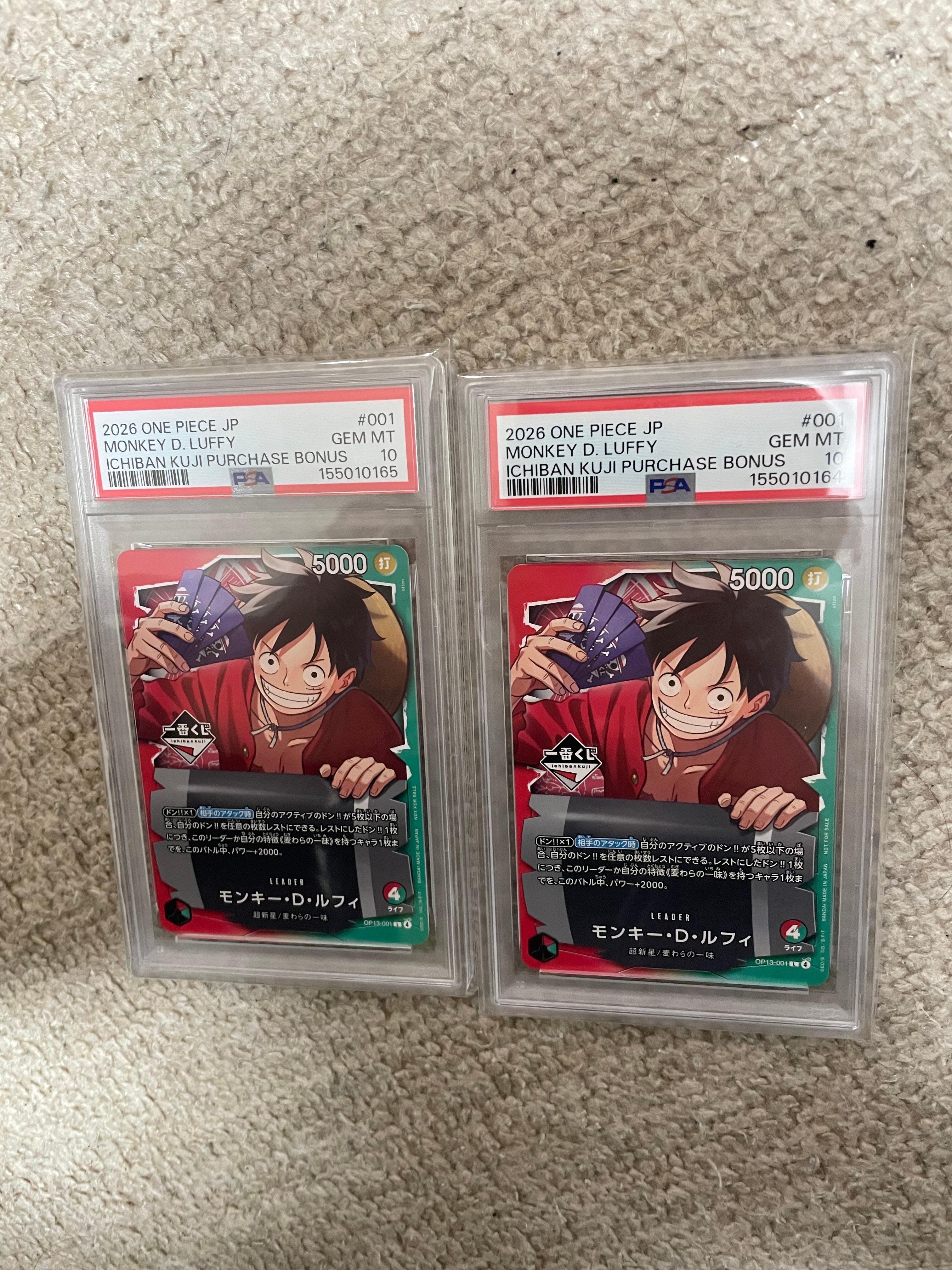 PSA10】モンキー・D・ルフィ L :開封済 [OP13-001](プロモーション