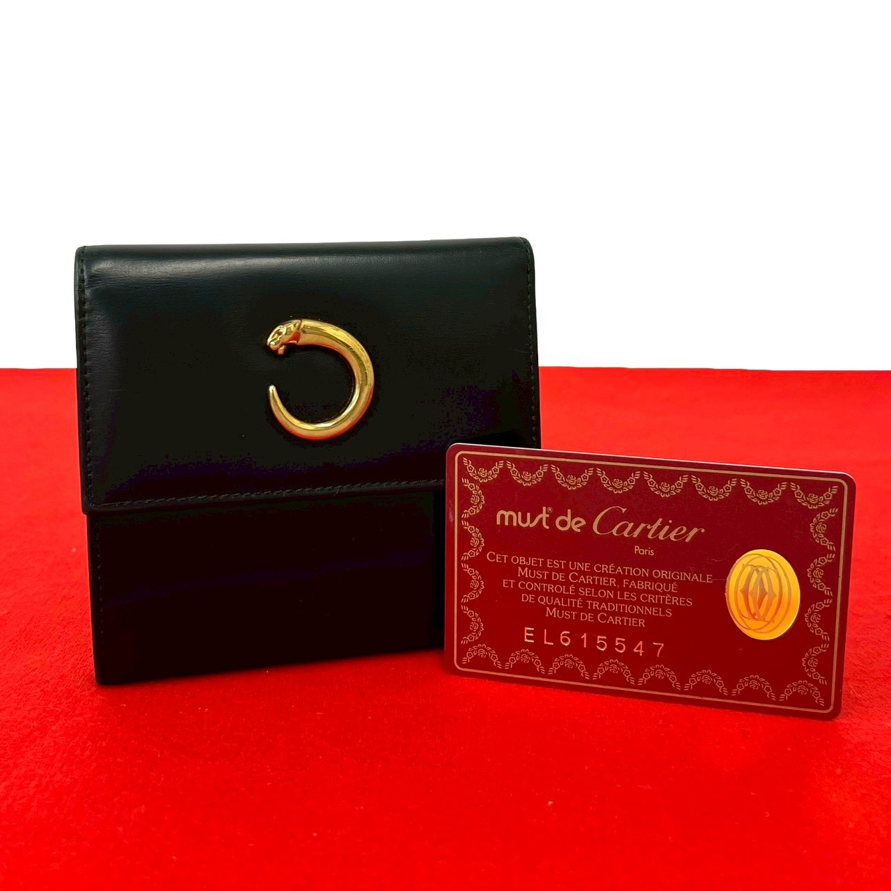 B (目立った傷や汚れなし)】CARTIER カルティエ パンサーライン レザー 