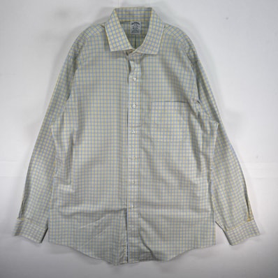 古着 ブルックスブラザーズ Brooks Brothers 長袖シャツ カラーステイ チェック CLASSIC L イエロー系 マルチカラー メンズ