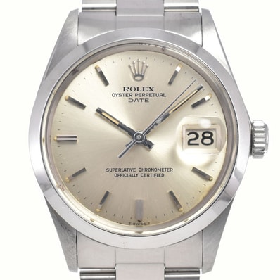 ロレックス ROLEX 1500 ヴィンテージ オイスターパーペチュアル デイト Cal.1570 シルバー 自動巻き メンズ 良品 腕時計 I#147503