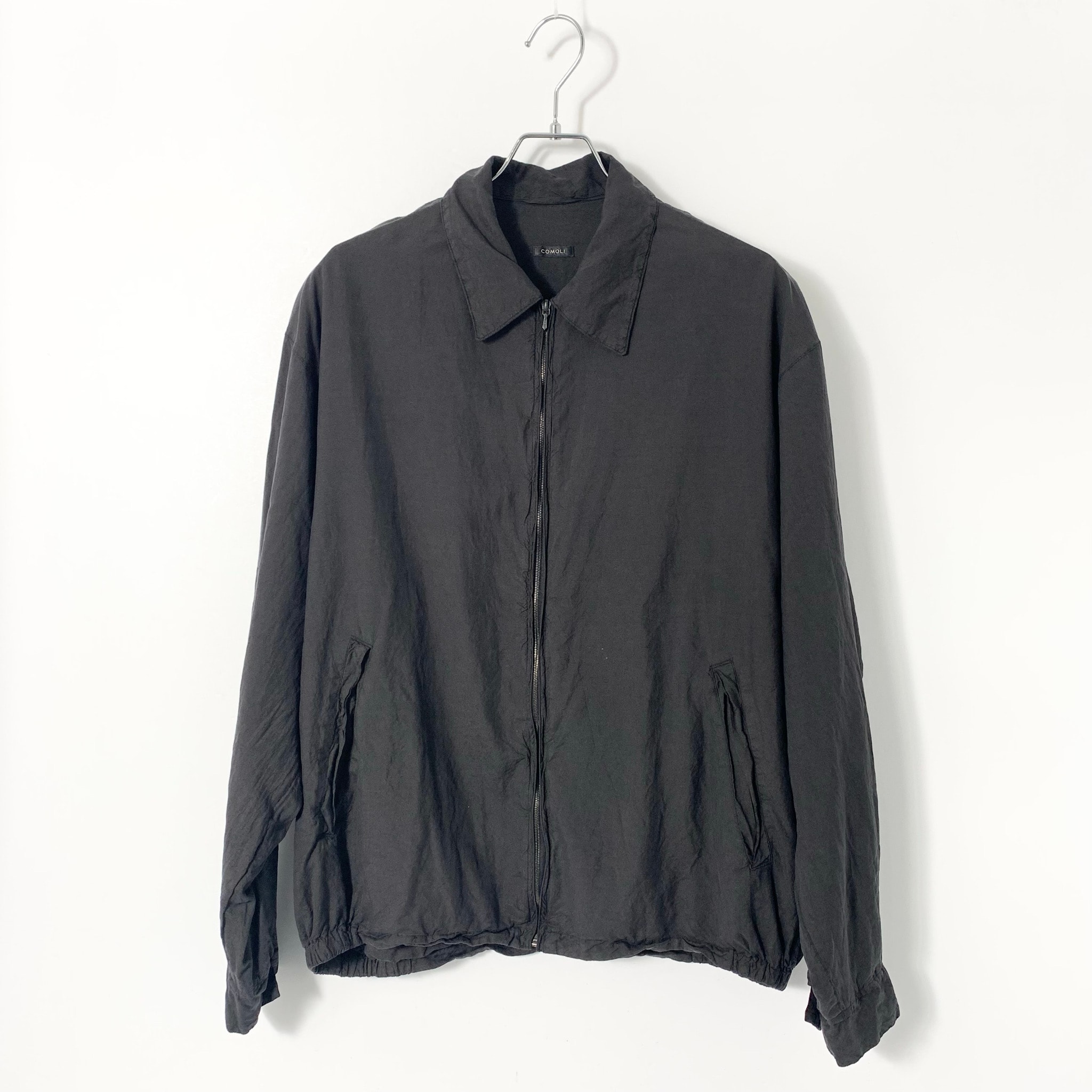 COMOLI Silk Product Dyeing Blouson "Black"