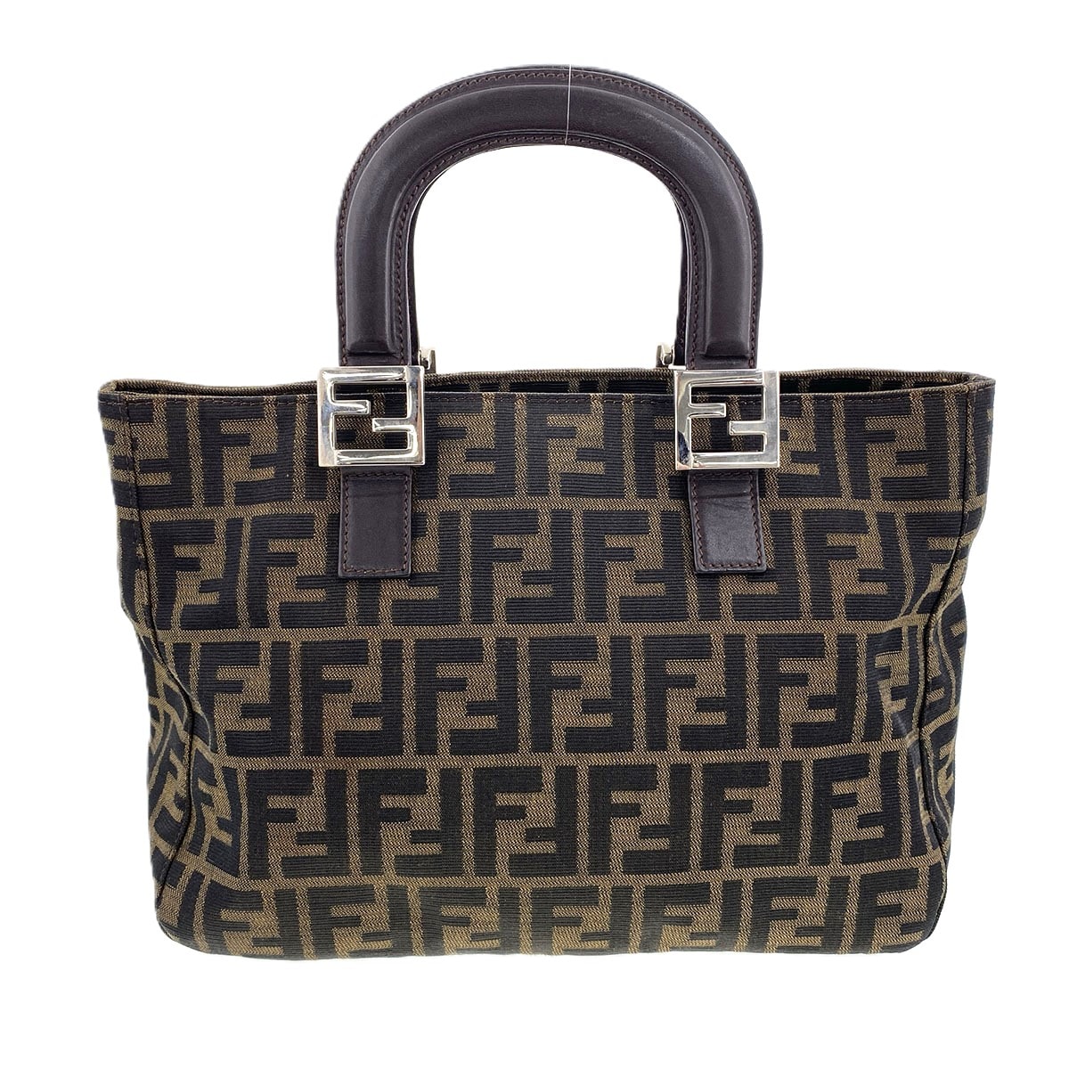 FENDI フェンディ ズッカ トートバッグ 総柄 ハンドバッグ 26329 ブラウン  レディース【中古】