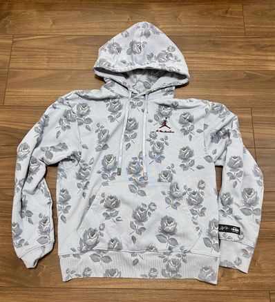 Jordan A ma maniere Allover Print Fleece Hoodie "Obsidian Mist"