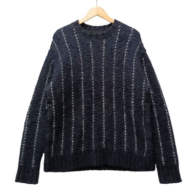 SACAI サカイ 23-03202M ジャガード ニット プルオーバー セーター ネイビー サイズ 3 正規品 / 55025