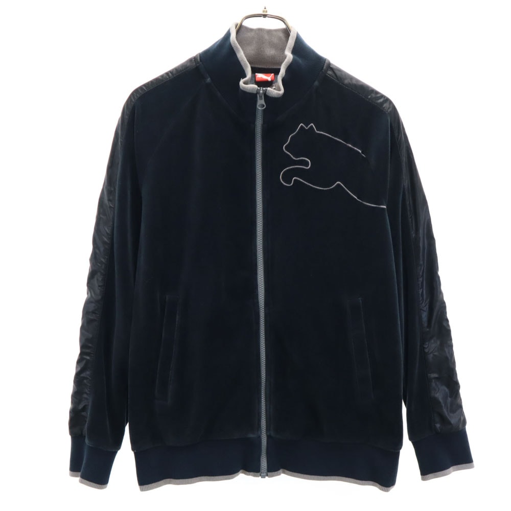 PUMA プーマ 長袖 ベロア ジャケット S ネイビー系 827159