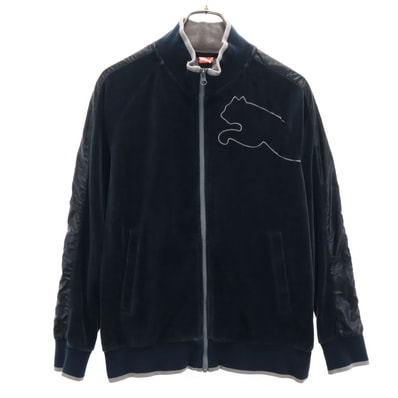 PUMA プーマ 長袖 ベロア ジャケット S ネイビー系 827159