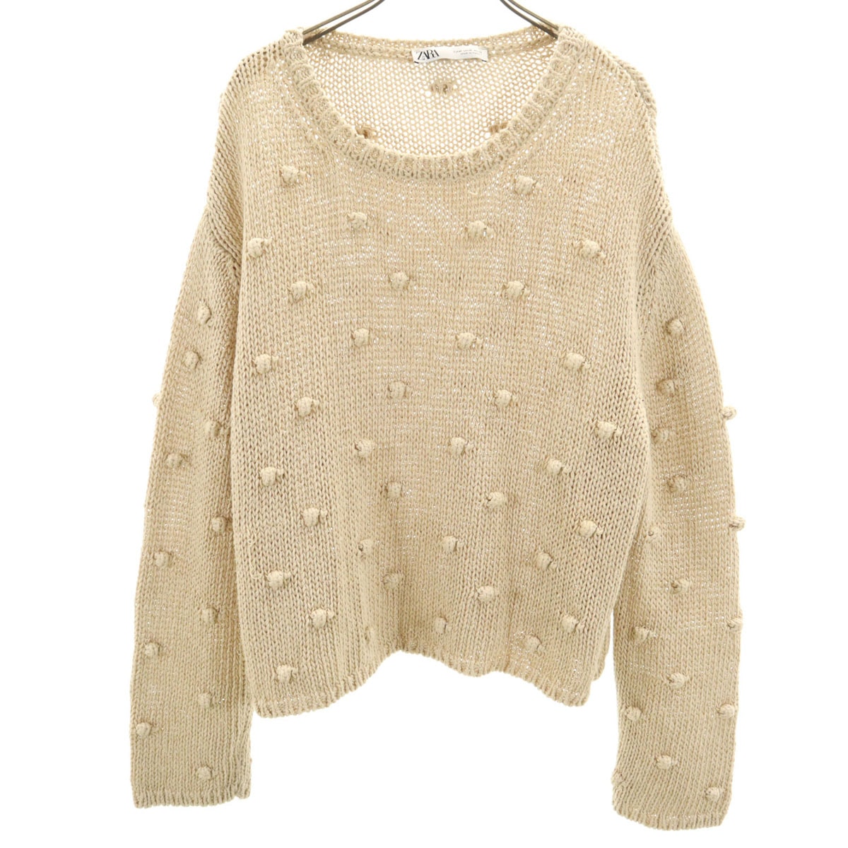 ZARA ザラ 長袖 ニット M ベージュ セーター