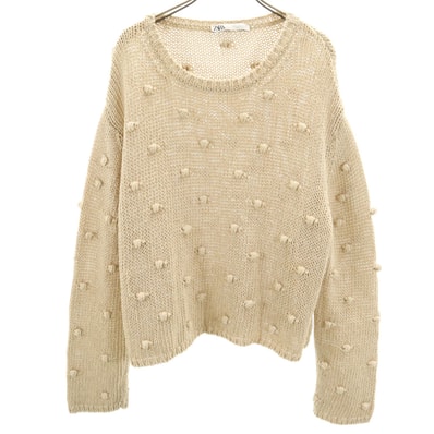 ZARA ザラ 長袖 ニット M ベージュ セーター