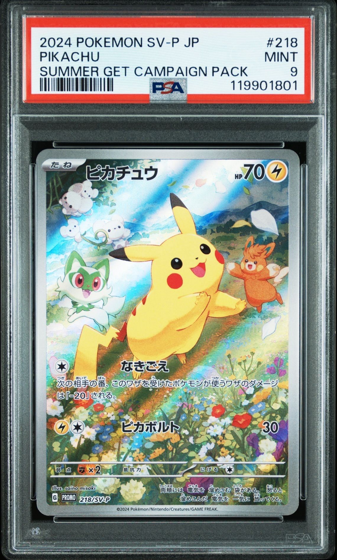 ピカチュウ P [SV-P 218](プロモカードパック「ポケカの夏がキタ!プロモカードGetキャンペーン!」)