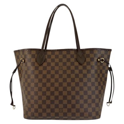 美品 LOUIS VUITTON ルイヴィトン ダミエ ネヴァーフルMM ブラウン ゴールド金具 PVC トートバッグ ショルダーバッグ 600957 【中古】