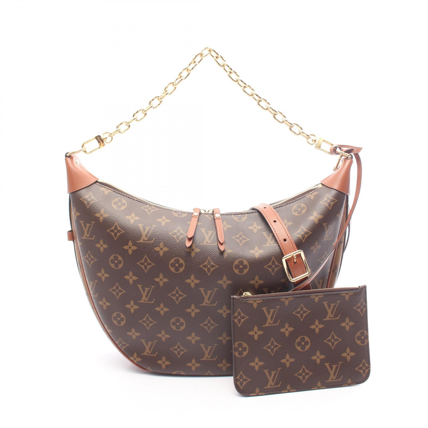 ルイ・ヴィトン LOUIS VUITTON ループ ホーボー 2WAY ショルダーバッグ バッグ PVCコーティングキャンバス レザー モノグラム・リバース レディース ブラウン系 M46311 【中古】