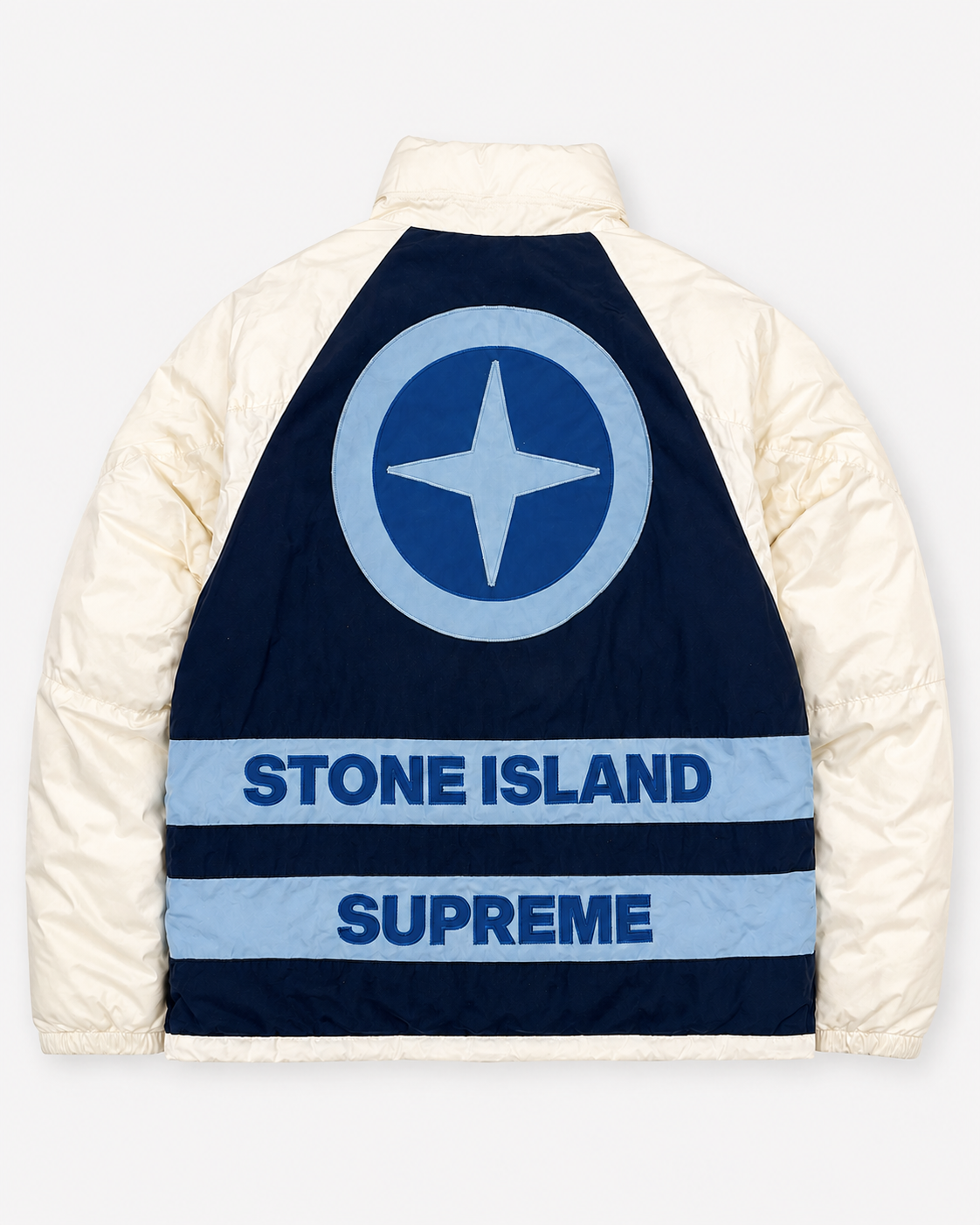 Supreme x Stone Island Reversible Down Puffer Jacket "White"