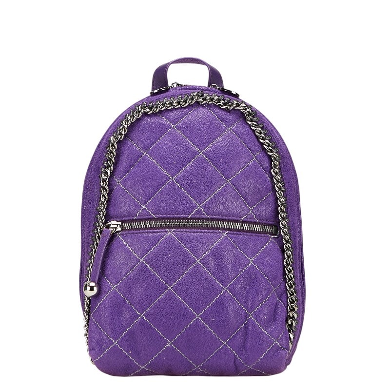 ステラマッカートニー リュック バックパック パープル ポリエステル レザー レディース Stella McCartney 【中古】