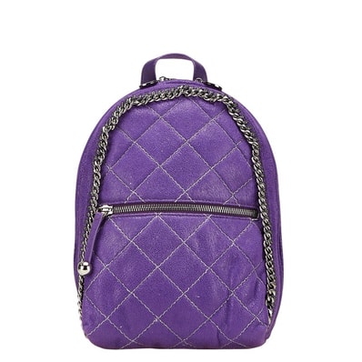 ステラマッカートニー リュック バックパック パープル ポリエステル レザー レディース Stella McCartney 【中古】
