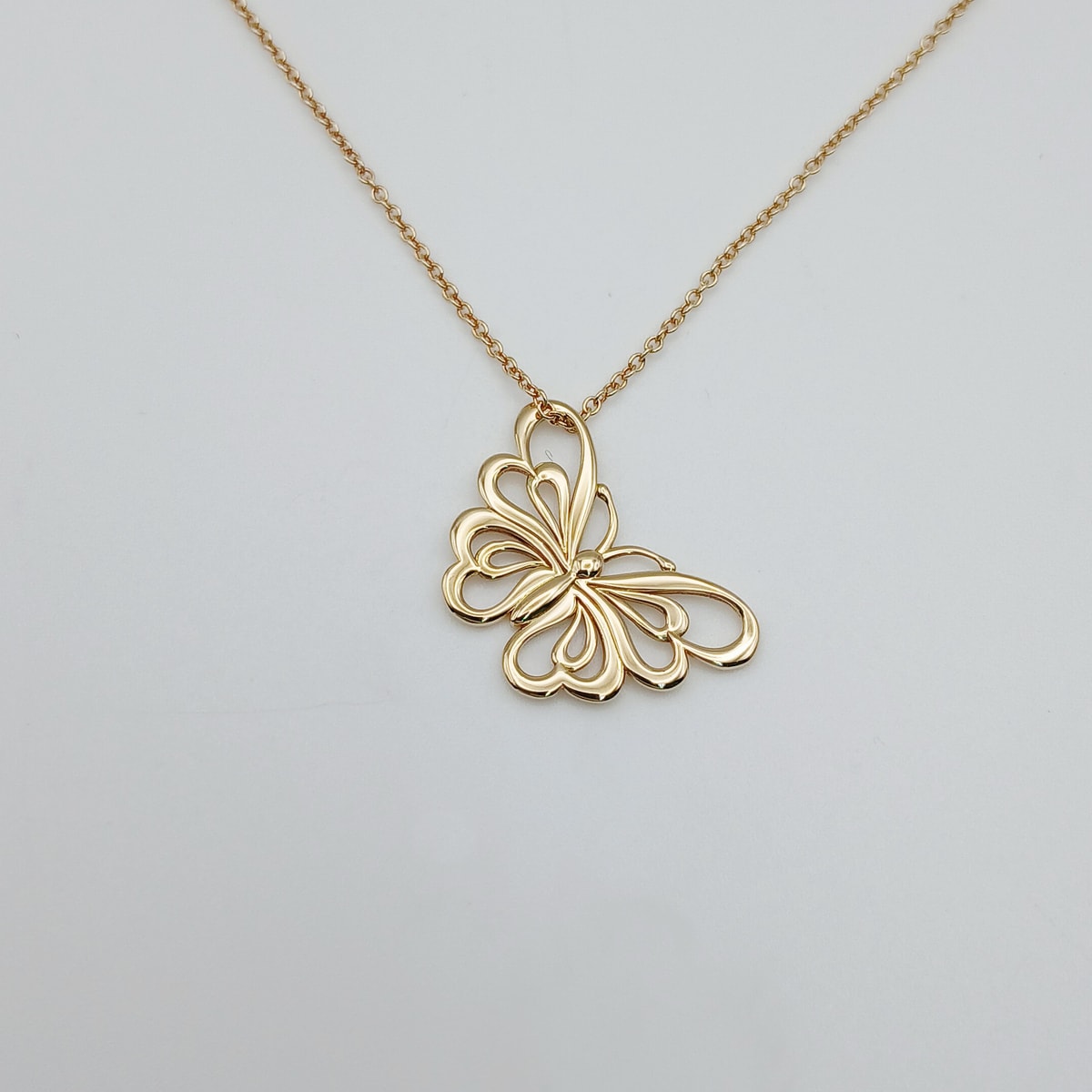 【値下げ】TIFFANY&Co. ティファニー バタフライ ネックレス 750YG ネックレス K18イエローゴールド ゴールド  レディース【中古】
