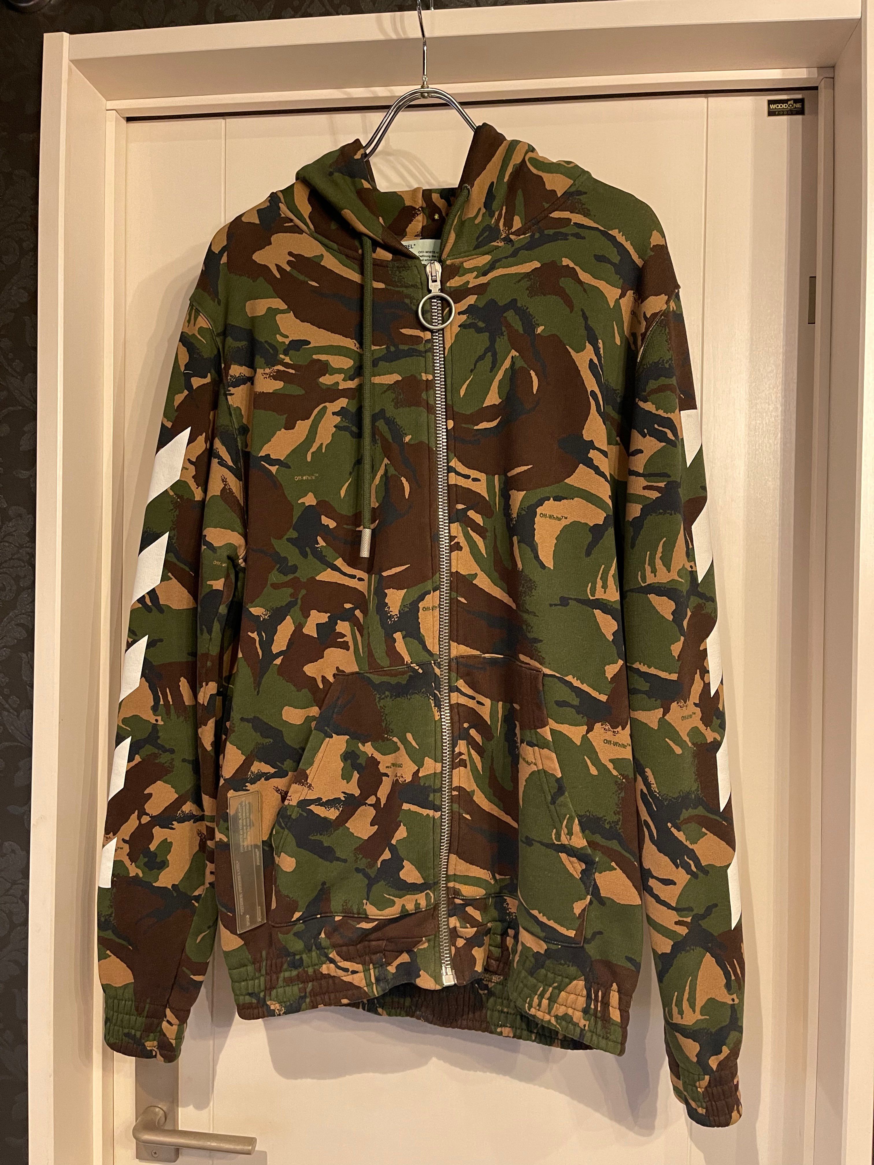 off-white 迷彩 パーカー