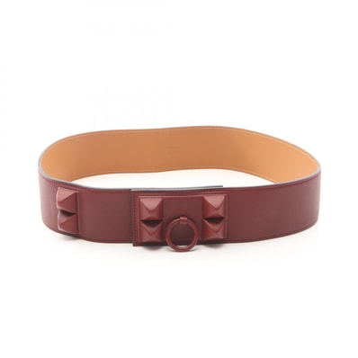 エルメス HERMES コリエドシアン ベルト 衣料品 レザー ボルドー □N刻印(2010年製造) レディース ボルドー系 【中古】
