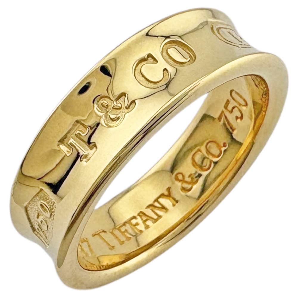 ティファニー 1837ナロー リング 指輪 16号 18金 K18イエローゴールド レディース TIFFANY&Co.  中古