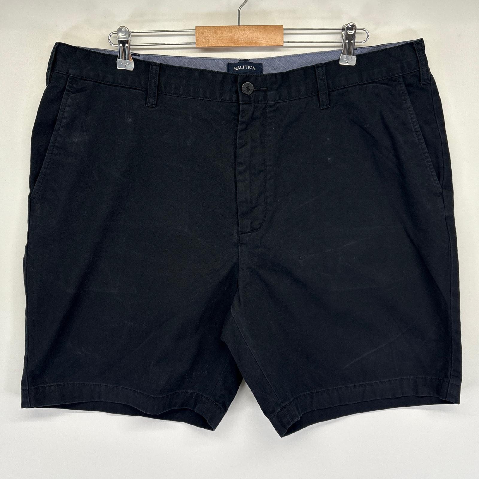 古着 ノーティカ NAUTICA ショートパンツ チノパン ハーフ ショーツ ワンポイントロゴ 大きいサイズ w40 ブラック メンズ