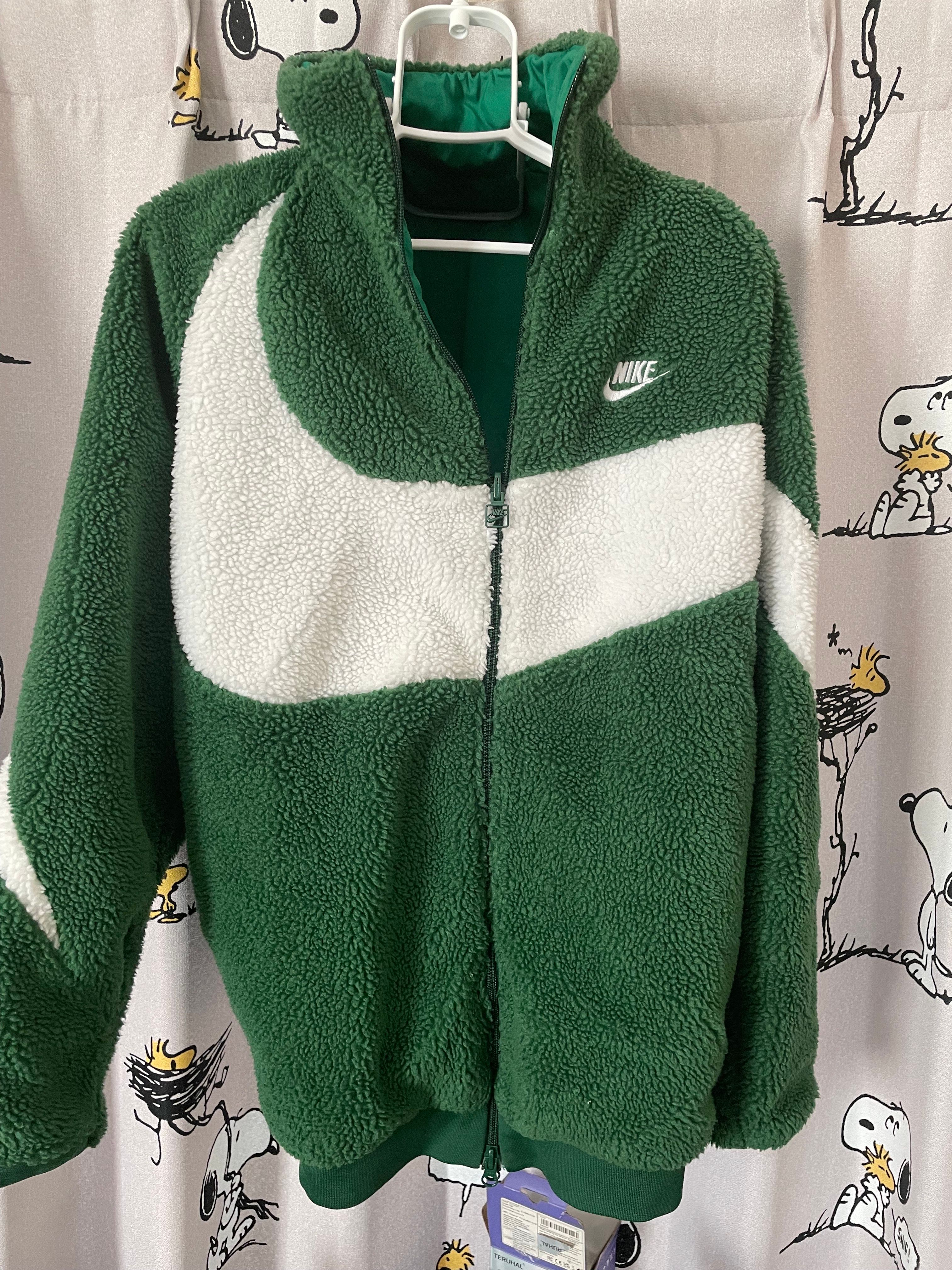 Nike Big Swoosh Reversible Boa Jacket "Gorge Green"