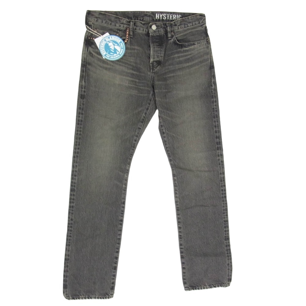 HYSTERIC GLAMOUR ヒステリックグラマー 25AW 02253AP51 SP加工 スリムストレート スタッズ デニムパンツ ブラック系 32【極上美品】【中古】