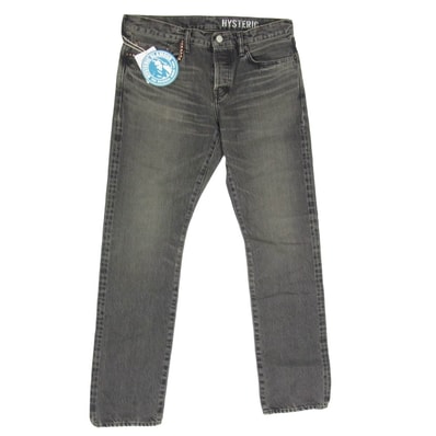 HYSTERIC GLAMOUR ヒステリックグラマー 25AW 02253AP51 SP加工 スリムストレート スタッズ デニムパンツ ブラック系 32【極上美品】【中古】