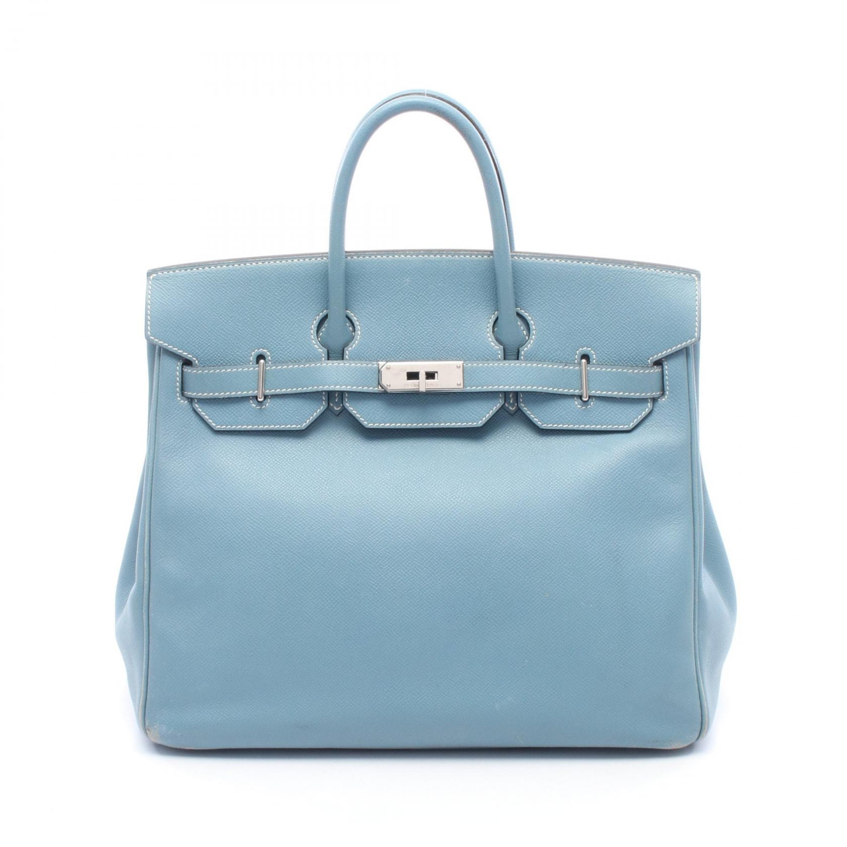 エルメス HERMES オータクロア32 ブルージーン ハンドバッグ バッグ ヴォーエプソン ヴォーエプソン □J刻印(2006年製造) レディース ブルー系 【中古】