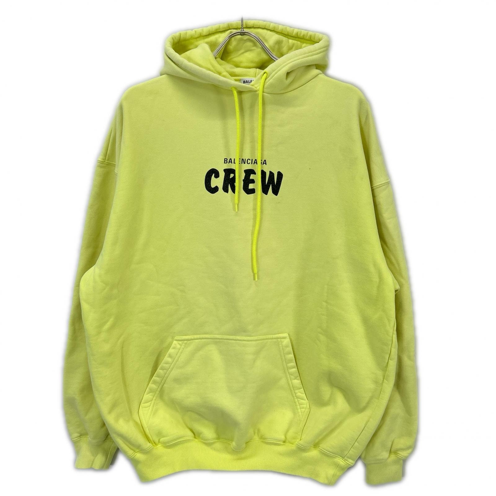 バレンシアガ 578135 イエロー CREW プルオーバーパーカー XS
