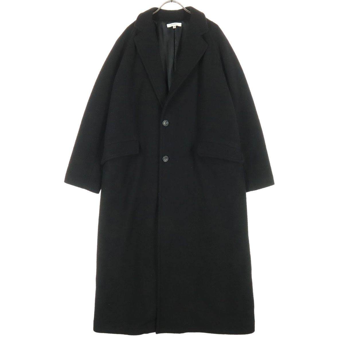 MOUSSY マウジー ウール混 長袖 チェスターコート 2 ブラック