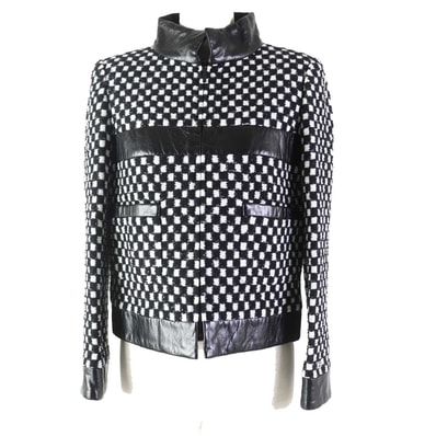 極美品 シャネル
ジャケット ブラック ホワイト レディース 34 P57185