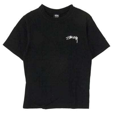 STUSSY ステューシー Tシャツ MODERN AGE TEE バックプリント Tシャツ 半袖 カットソー ブラック系 S【中古】
