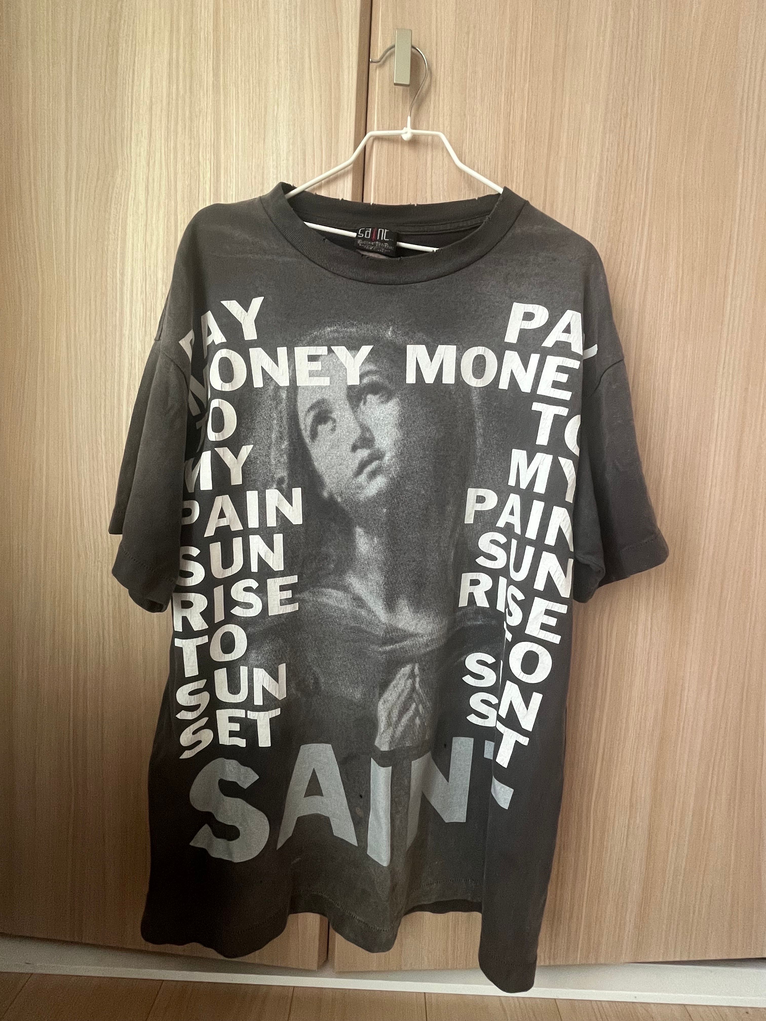 SAINT Mxxxxxx x Pay money To my Pain PTP_SS Tee / Stay Real "Black"