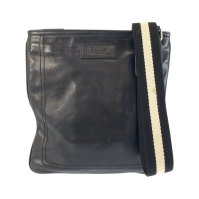 美品 BALLY バリー トレインスポッティング ブラック ホワイト シルバー金具 レザー ショルダーバッグ メッセンジャーバッグ 602406 【中古】