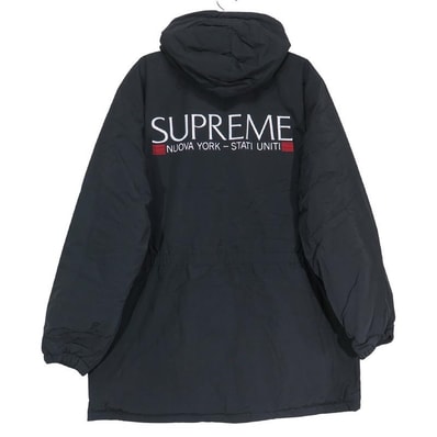 新品同様 SUPREME シュプリーム 21SS POARTEC LINED SIDELINE PARKA ポーラテック ラインド サイドライン パーカ ジャケット ブラック アウター サイズL