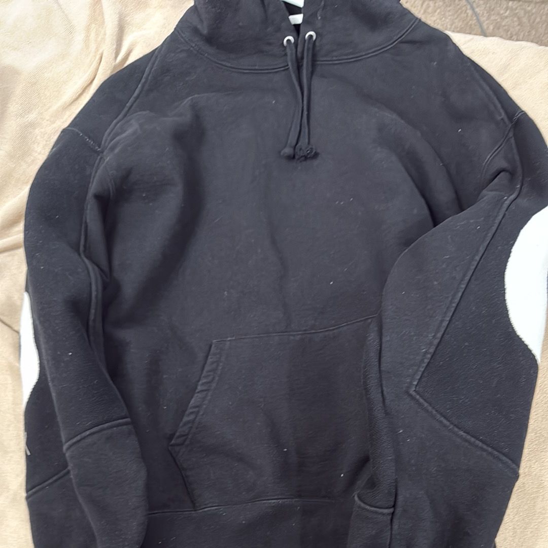 Supreme Big Logo Jacquard Hooded Sweatshirt "Black"