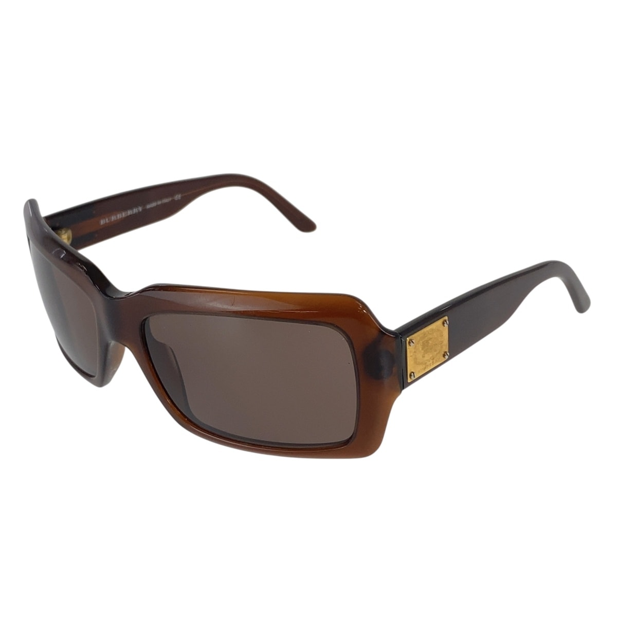 BURBERRY バーバリー ヴィンテージ ブラウン ゴールド 男女兼用 スクエア 1-0294205 【中古】