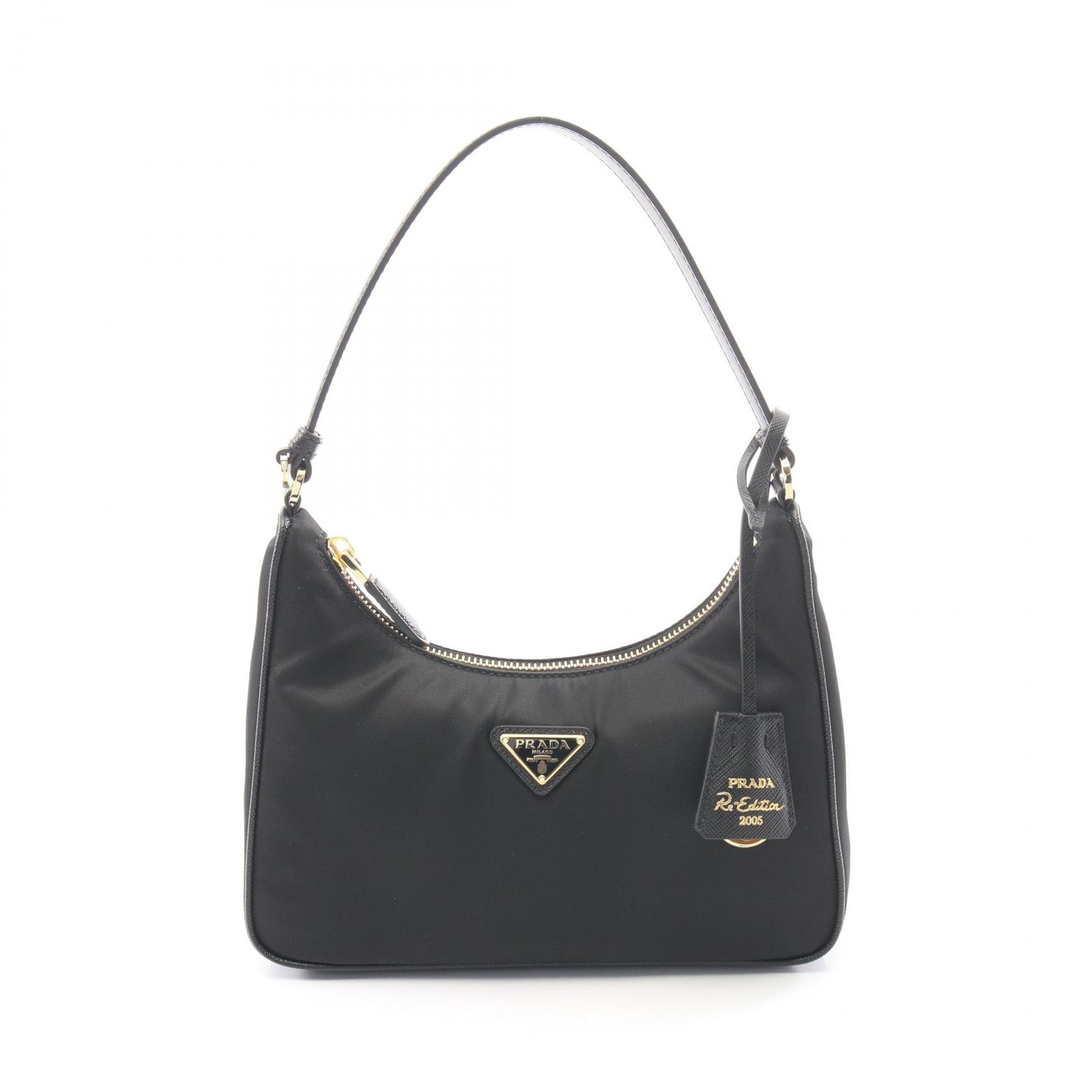プラダ PRADA Re-Edition 2005 Re-Nylon ミニバッグ ハンドバッグ バッグ ナイロン サフィアーノレザー レディース ブラック系 1N204XR064F0632 【新品】
