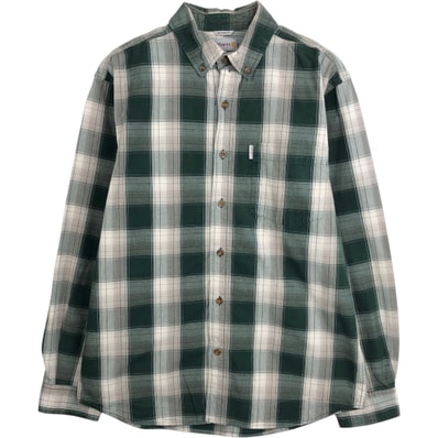 古着 カーハート Carhartt RELAXED FIT チェック柄 長袖 ボタンダウン ワークシャツ メンズM相当/eaa662599