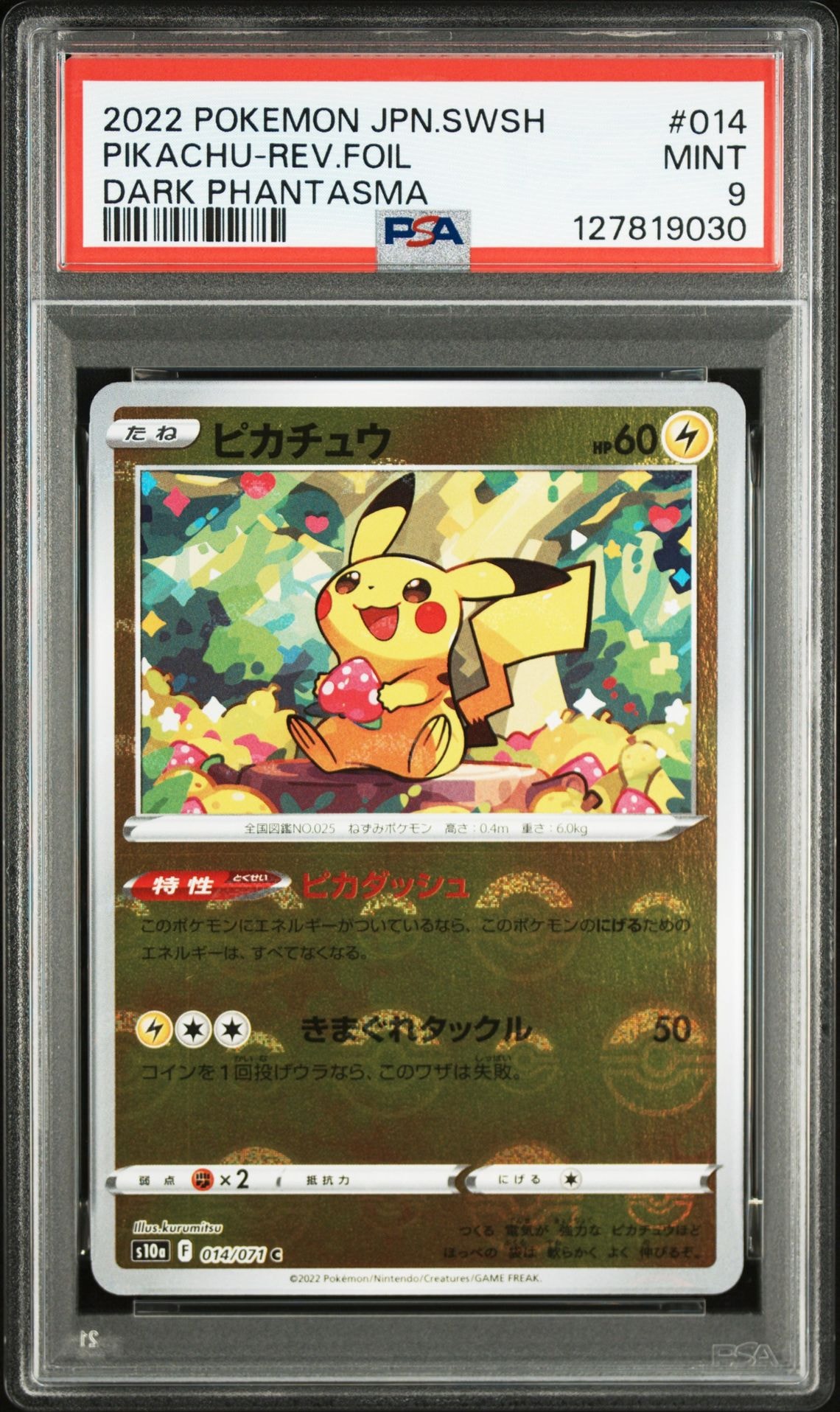 PSA9】ピカチュウ C[s10a 014/071](強化拡張パック「ダーク